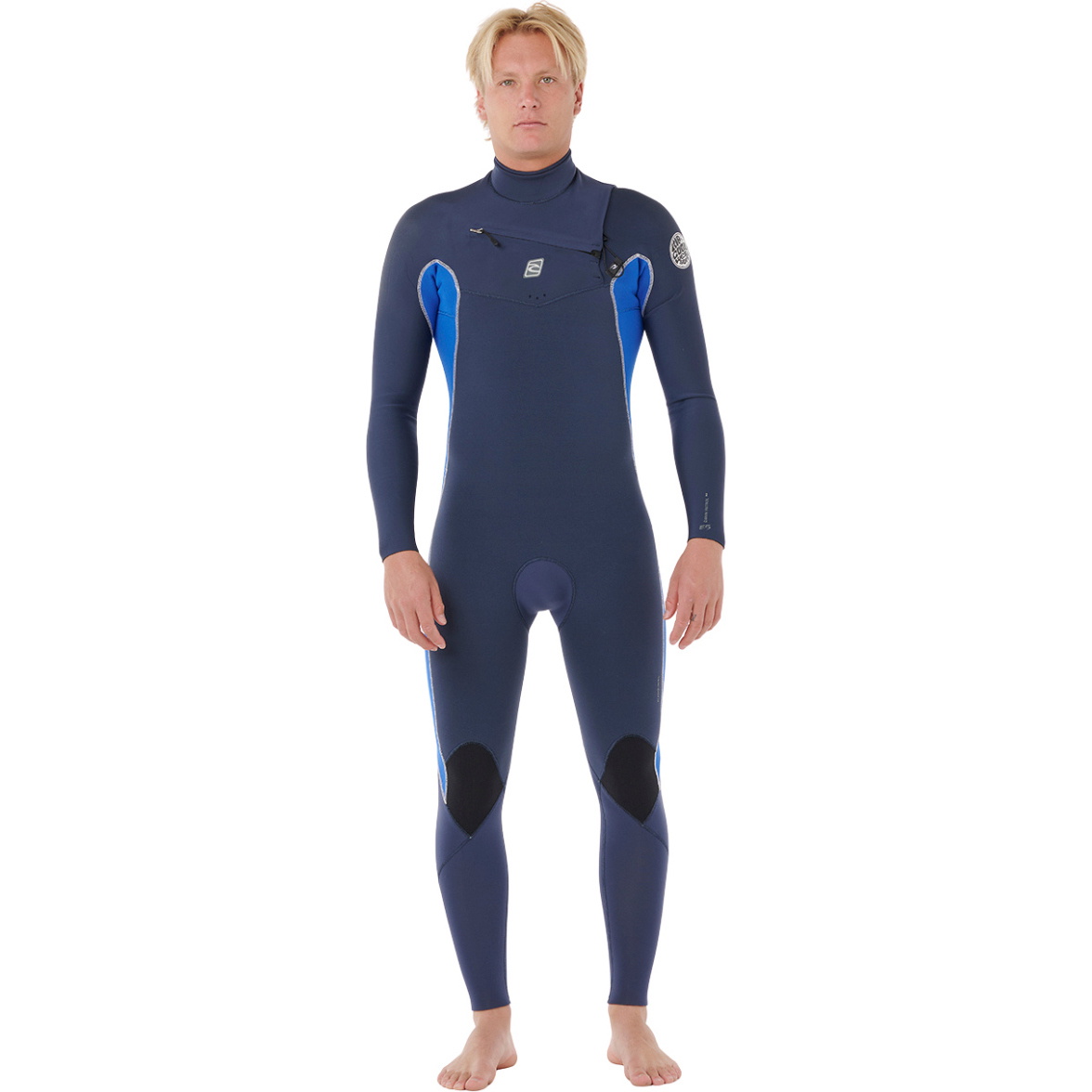 2026 Rip Curl Herre Dawn Patrol 4/3mm Chest Zip Våddragt 16QMFS - Electric Cobalt
